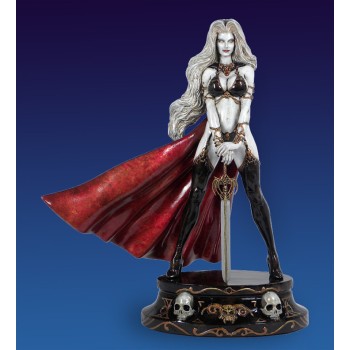 Lady Death Faux Bronze Statue White 34 cm